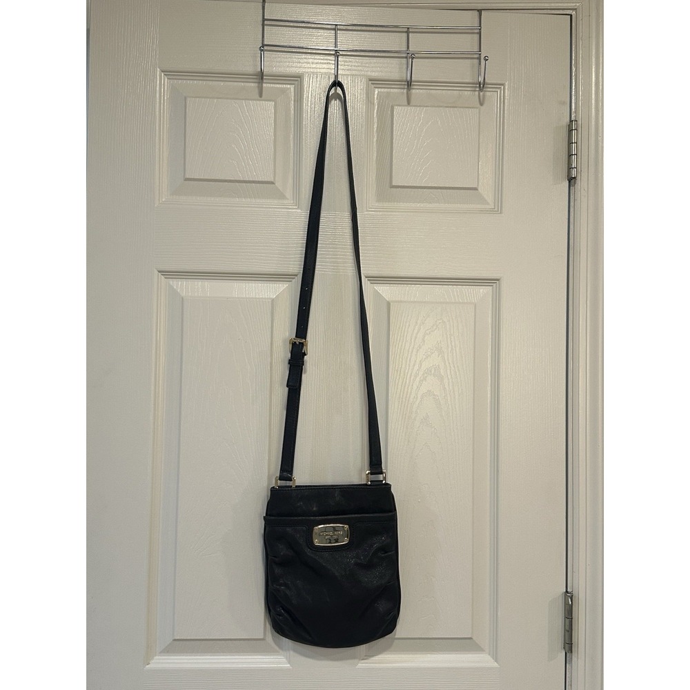 Michael Kors Black Leather Crossbody Purse